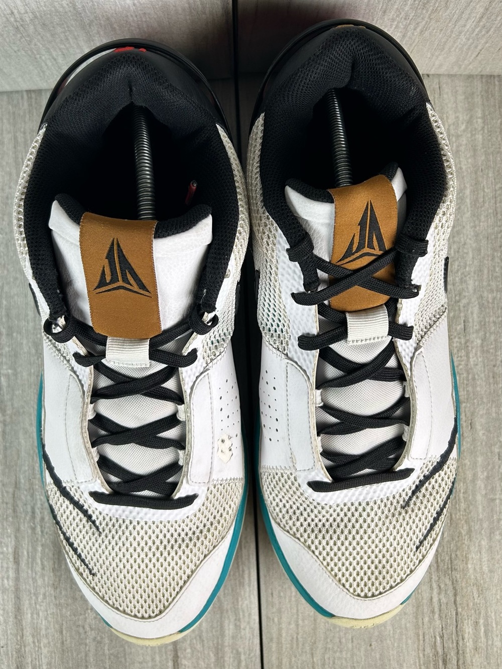 Nike Ja 1 Reverse Scratch White Turbo Green Basketball Sneaker Shoe Mens Size 13 - Picture 6 of 11